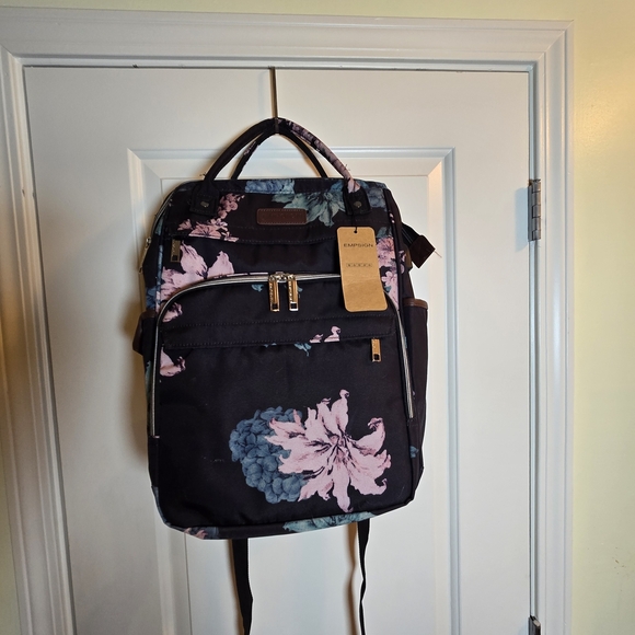 EMPSIGN Floral Smart Baby Bag With Fold Out Changing Station, Laptop Storage USB main image 12